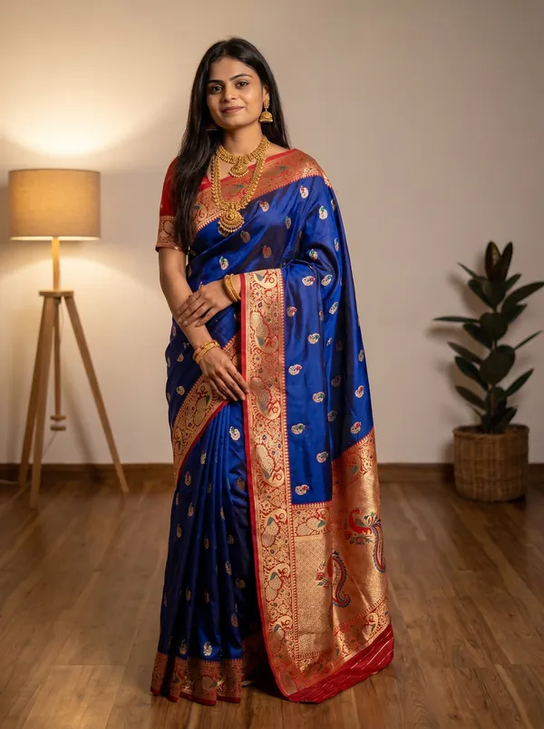 Women's_Kanjivaram_Banarasi_Silk_Saree_With_Blouse||Saree_For_Women||Designer_Saree||Traditional_Saree||Trending_Saree_With_Blouse