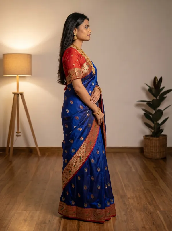 Women's_Kanjivaram_Banarasi_Silk_Saree_With_Blouse||Saree_For_Women||Designer_Saree||Traditional_Saree||Trending_Saree_With_Blouse
