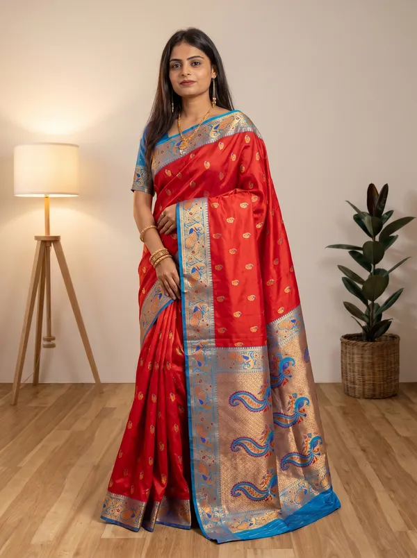 Women's_Kanjivaram_Banarasi_Silk_Saree_With_Blouse||Saree_For_Women||Designer_Saree||Traditional_Saree||Trending_Saree_With_Blouse
