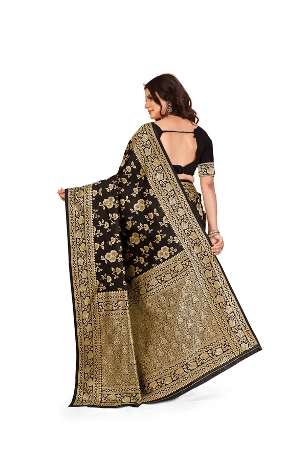 Women's_Kanjivaram_Banarasi_Silk_Saree_With_Blouse||Saree_For_Women||Designer_Saree||Traditional_Saree||Trending_Saree_With_Blouse||soft_silk_sarees||sari