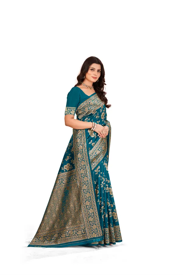 Women's_Kanjivaram_Banarasi_Silk_Saree_With_Blouse||Saree_For_Women||Designer_Saree||Traditional_Saree||Trending_Saree_With_Blouse||soft_silk_sarees||sari