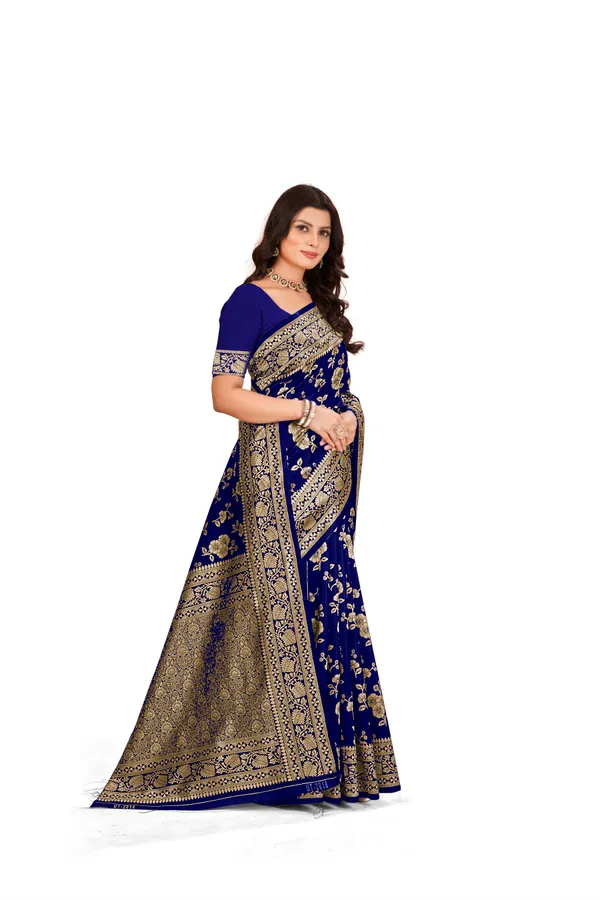 Women's_Kanjivaram_Banarasi_Silk_Saree_With_Blouse||Saree_For_Women||Designer_Saree||Traditional_Saree||Trending_Saree_With_Blouse||soft_silk_sarees||sari