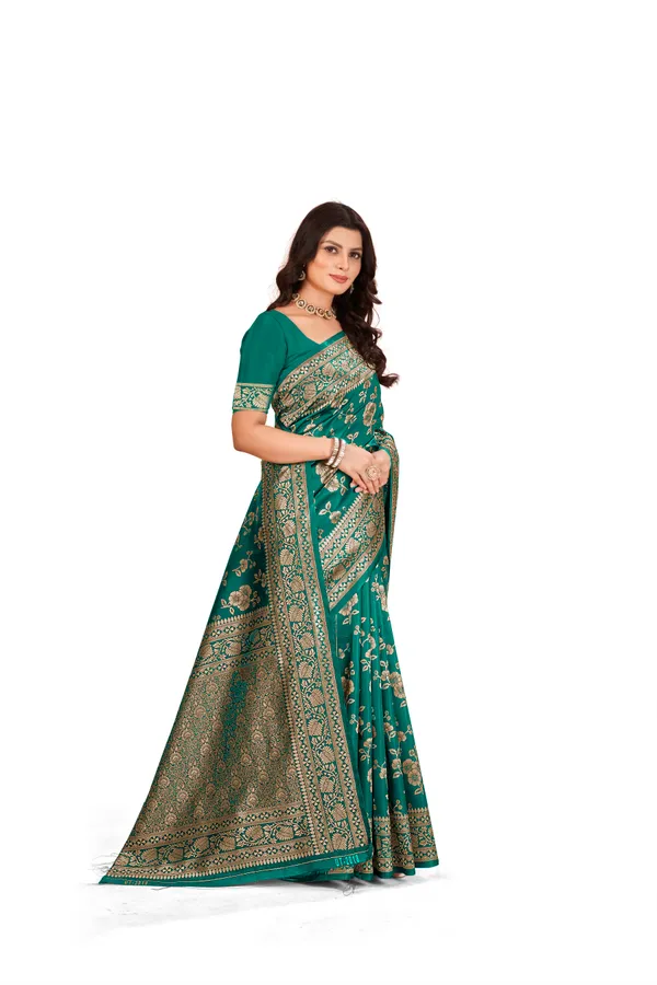 Women's_Kanjivaram_Banarasi_Silk_Saree_With_Blouse||Saree_For_Women||Designer_Saree||Traditional_Saree||Trending_Saree_With_Blouse||soft_silk_sarees||sari