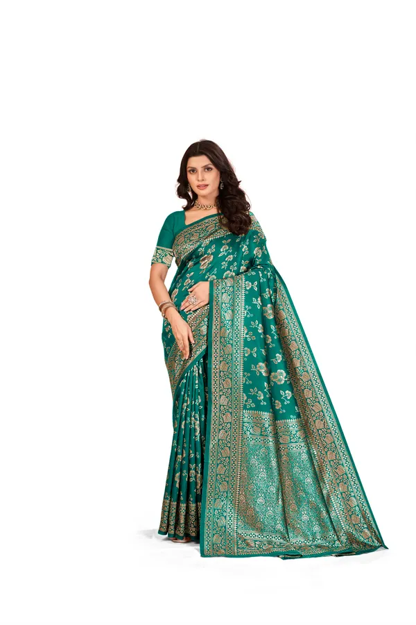 Women's_Kanjivaram_Banarasi_Silk_Saree_With_Blouse||Saree_For_Women||Designer_Saree||Traditional_Saree||Trending_Saree_With_Blouse||soft_silk_sarees||sari