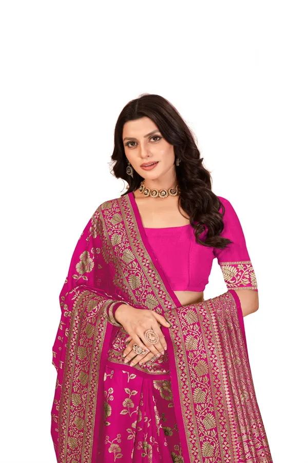 Women's_Kanjivaram_Banarasi_Silk_Saree_With_Blouse||Saree_For_Women||Designer_Saree||Traditional_Saree||Trending_Saree_With_Blouse||soft_silk_sarees||sari