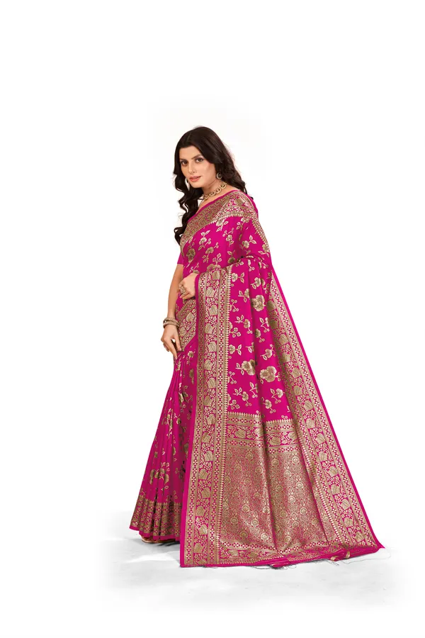 Women's_Kanjivaram_Banarasi_Silk_Saree_With_Blouse||Saree_For_Women||Designer_Saree||Traditional_Saree||Trending_Saree_With_Blouse||soft_silk_sarees||sari