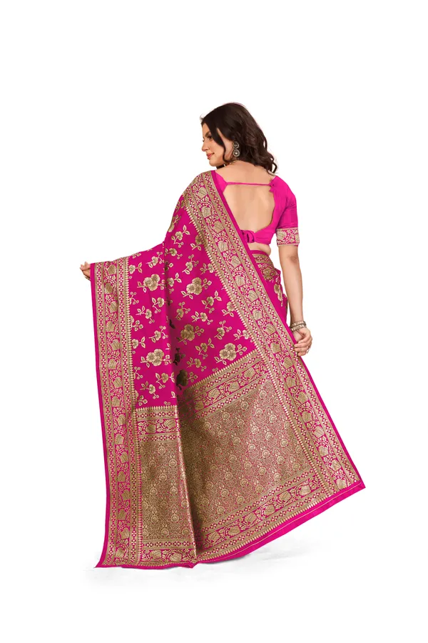 Women's_Kanjivaram_Banarasi_Silk_Saree_With_Blouse||Saree_For_Women||Designer_Saree||Traditional_Saree||Trending_Saree_With_Blouse||soft_silk_sarees||sari