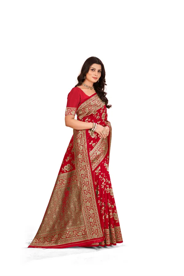 Women's_Kanjivaram_Banarasi_Silk_Saree_With_Blouse||Saree_For_Women||Designer_Saree||Traditional_Saree||Trending_Saree_With_Blouse||soft_silk_sarees||sari