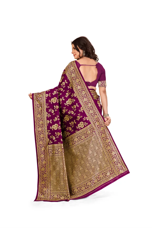 Women's_Kanjivaram_Banarasi_Silk_Saree_With_Blouse||Saree_For_Women||Designer_Saree||Traditional_Saree||Trending_Saree_With_Blouse||soft_silk_sarees||sari