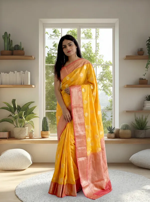 Women's_Kanjivaram_Banarasi_Silk_Saree_With_Blouse||Saree_For_Women||Designer_Saree||Traditional_Saree||Trending_Saree_With_Blouse||soft_silk_sarees||sari