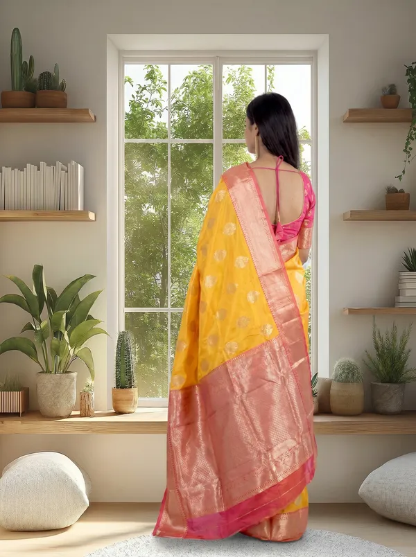 Women's_Kanjivaram_Banarasi_Silk_Saree_With_Blouse||Saree_For_Women||Designer_Saree||Traditional_Saree||Trending_Saree_With_Blouse||soft_silk_sarees||sari