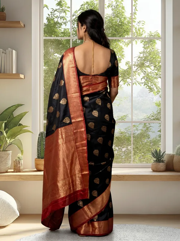 Women's_Kanjivaram_Banarasi_Silk_Saree_With_Blouse||Saree_For_Women||Designer_Saree||Traditional_Saree||Trending_Saree_With_Blouse||soft_silk_sarees||sari