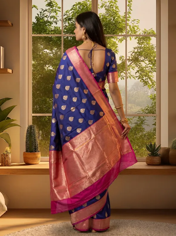 Women's_Kanjivaram_Banarasi_Silk_Saree_With_Blouse||Saree_For_Women||Designer_Saree||Traditional_Saree||Trending_Saree_With_Blouse||soft_silk_sarees||sari