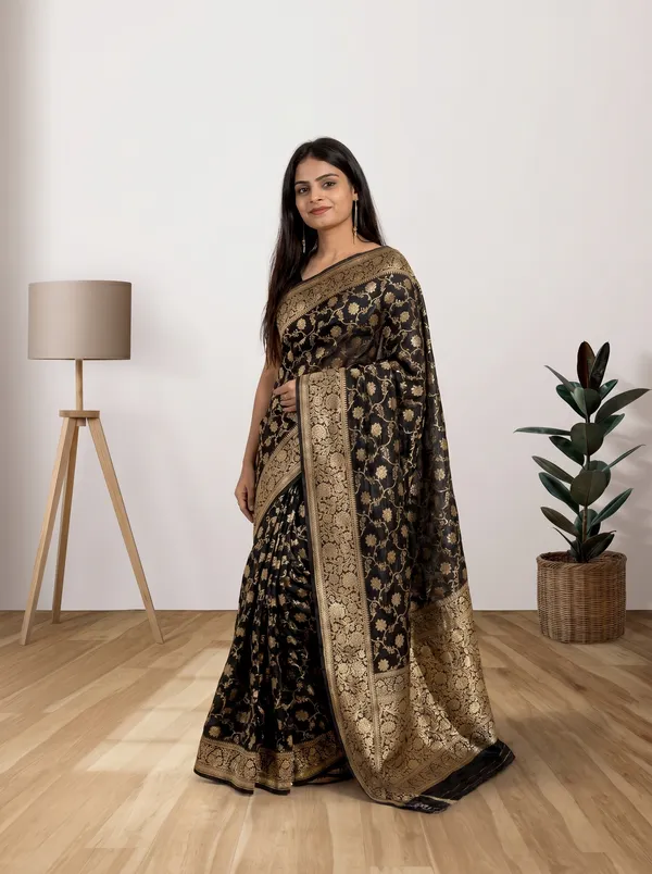 Women’s_Pure_Zari_Silk_Kanjivaram_Banarasi_Saree_with_Blouse_|_Elegant_Designer_Ethnic_Wear