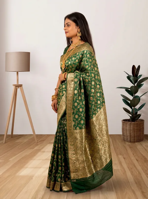 Pure_Jari_Silk_Women's_Kanjivaram_Banarasi_Silk_Saree_With_Blouse||Saree_For_Women||Designer_Saree||Traditional_Saree||Trending_Saree_With_Blouse