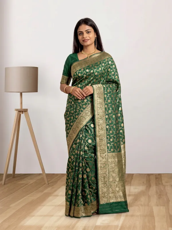 Pure_Jari_Silk_Women's_Kanjivaram_Banarasi_Silk_Saree_With_Blouse||Saree_For_Women||Designer_Saree||Traditional_Saree||Trending_Saree_With_Blouse