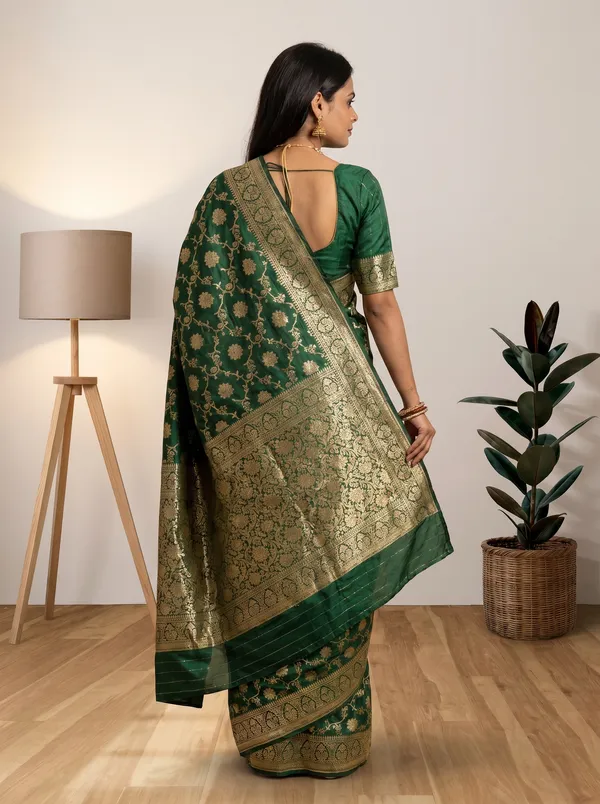 Pure_Jari_Silk_Women's_Kanjivaram_Banarasi_Silk_Saree_With_Blouse||Saree_For_Women||Designer_Saree||Traditional_Saree||Trending_Saree_With_Blouse