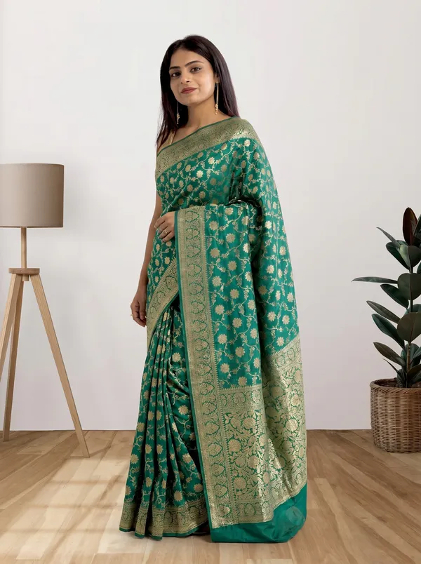 Pure_Jari_Silk_Women's_Kanjivaram_Banarasi_Silk_Saree_With_Blouse||Saree_For_Women||Designer_Saree||Traditional_Saree||Trending_Saree_With_Blouse