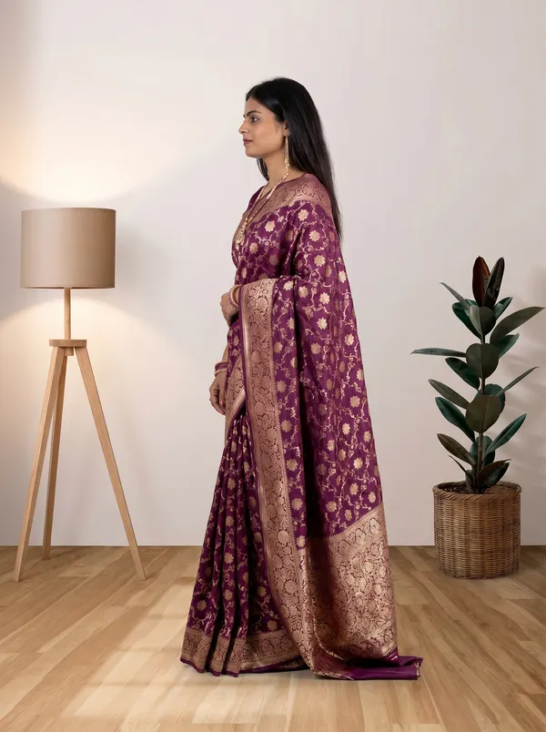 Women’s_Pure_Zari_Silk_Kanjivaram_Banarasi_Saree_with_Blouse_|_Elegant_Designer_Ethnic_Saree