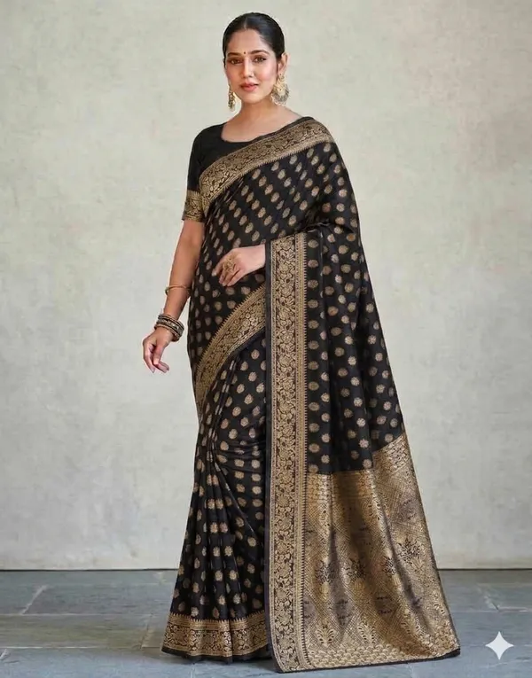 Women's_Kanjivaram_Banarasi_Silk_Saree_With_Blouse||Saree_For_Women||Designer_Saree||Traditional_Saree||Trending_Saree_With_Blouse