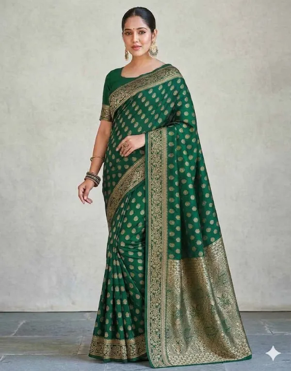 Women's_Kanjivaram_Banarasi_Silk_Saree_With_Blouse||Saree_For_Women||Designer_Saree||Traditional_Saree||Trending_Saree_With_Blouse