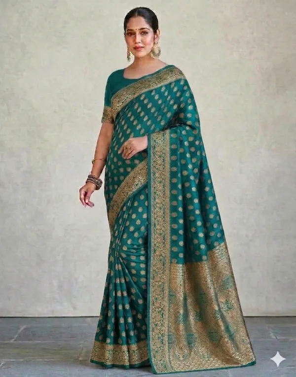 Women's_Kanjivaram_Banarasi_Silk_Saree_With_Blouse||Saree_For_Women||Designer_Saree||Traditional_Saree||Trending_Saree_With_Blouse