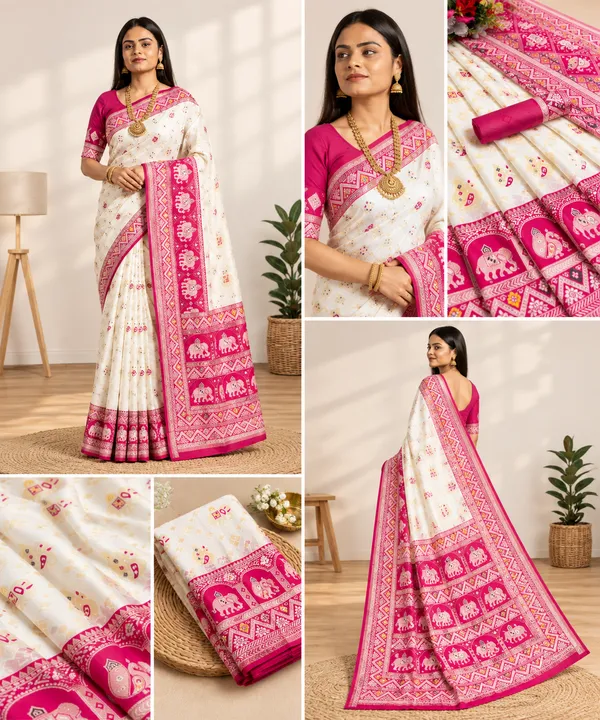 Women's_Kanjivaram_Banarasi_Silk_Saree_With_Blouse||Saree_For_Women||Designer_Saree||Traditional_Saree||Trending_Saree_With_Blouse