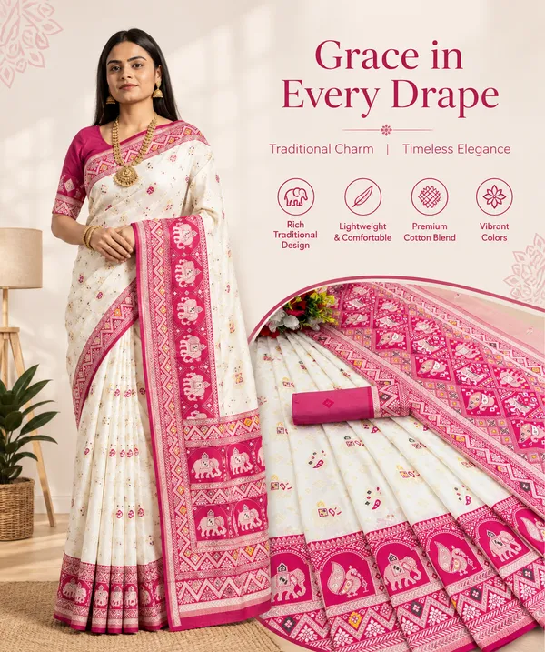 Women's_Kanjivaram_Banarasi_Silk_Saree_With_Blouse||Saree_For_Women||Designer_Saree||Traditional_Saree||Trending_Saree_With_Blouse