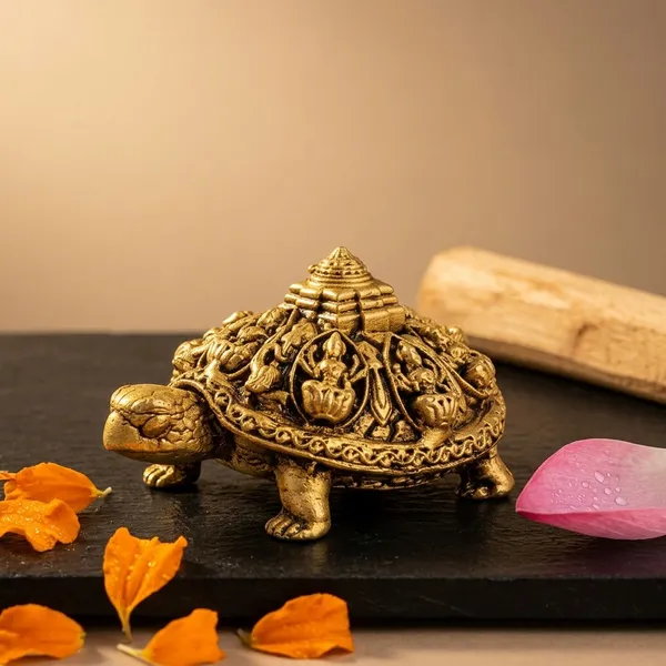 100%_Brass_Ashtalakshmi_Tortoise_Idol_with_Shri_Yantra