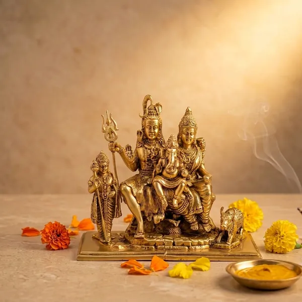 100%_Brass_Bhole_Baba_Shiv_Parivar