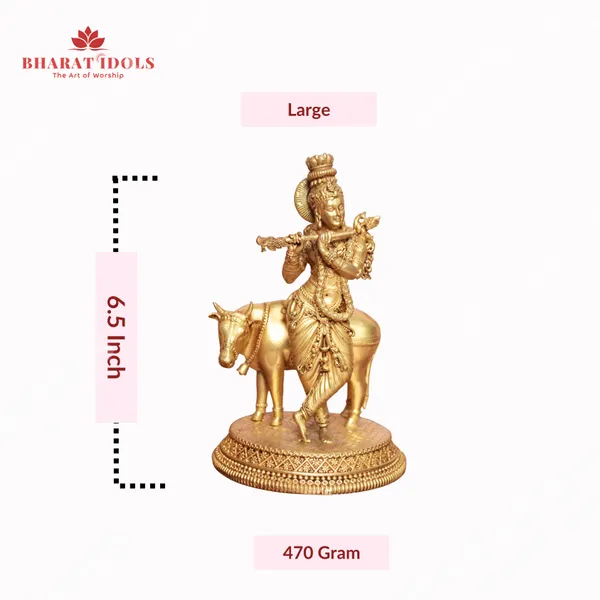 100%_Brass_Dwarkadhesh_Krishna_Idol