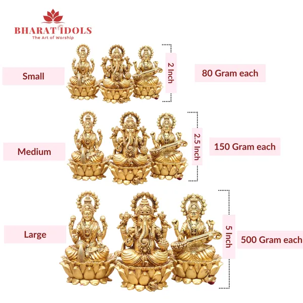 100%_Brass_Ganpati_Lakshmi_Sarswati_Trio_Idols