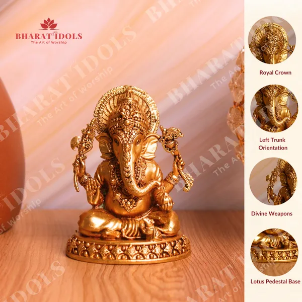 100%_Brass_Halwai_Ganesha