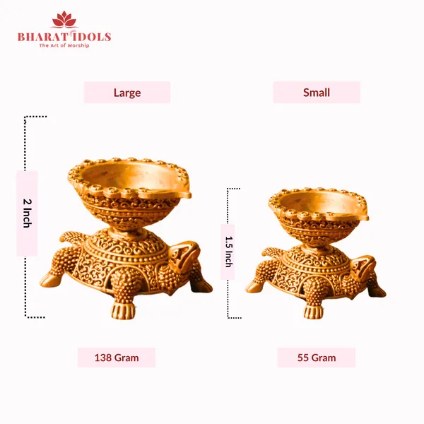 100%_Brass_Kurma_Avatar_Tortoise/Kachua_Deepak_Idol_