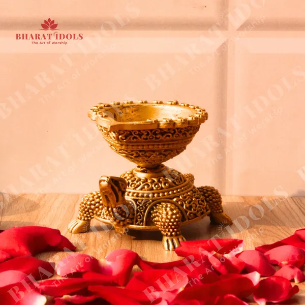 100%_Brass_Kurma_Avatar_Tortoise/Kachua_Deepak_Idol_