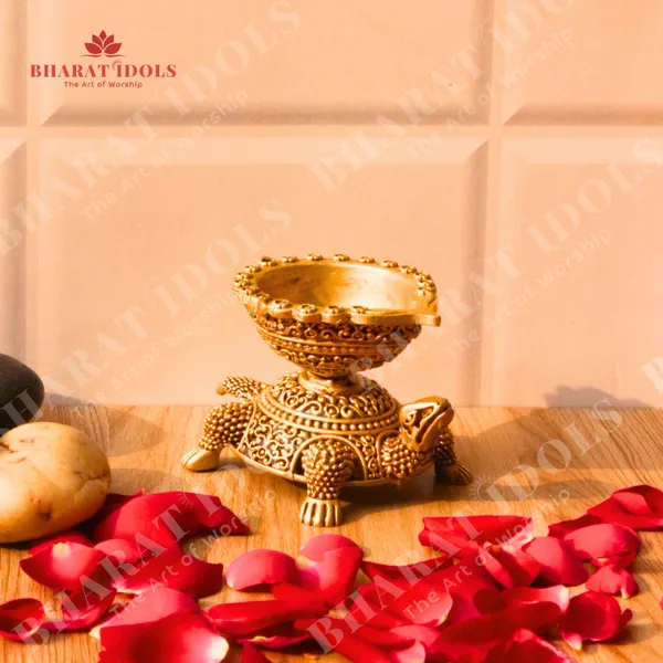 100%_Brass_Kurma_Avatar_Tortoise/Kachua_Deepak_Idol_