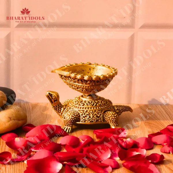 100%_Brass_Kurma_Avatar_Tortoise/Kachua_Deepak_Idol_