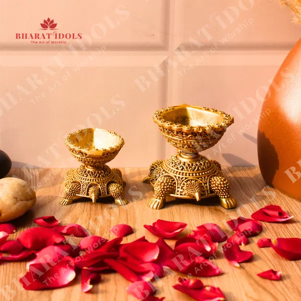 100%_Brass_Kurma_Avatar_Tortoise/Kachua_Deepak_Idol_