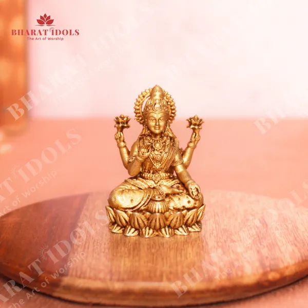 100%_Brass_Kamala_Lakshmi_Idol