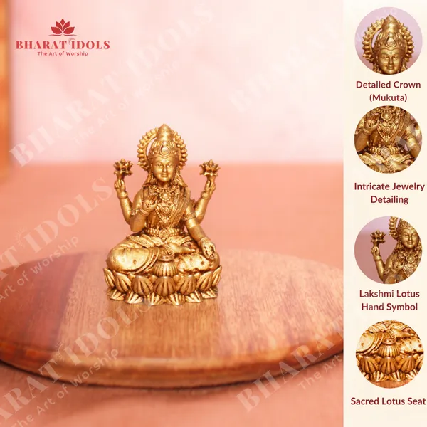 100%_Brass_Kamala_Lakshmi_Idol