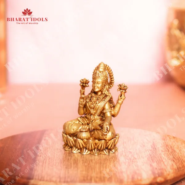 100%_Brass_Kamala_Lakshmi_Idol