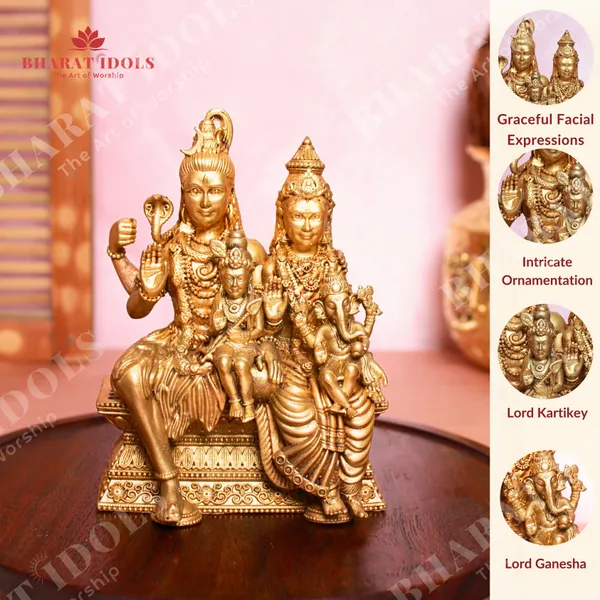 100%_Brass_Shiva-Shakti_Kutumbam_Idol