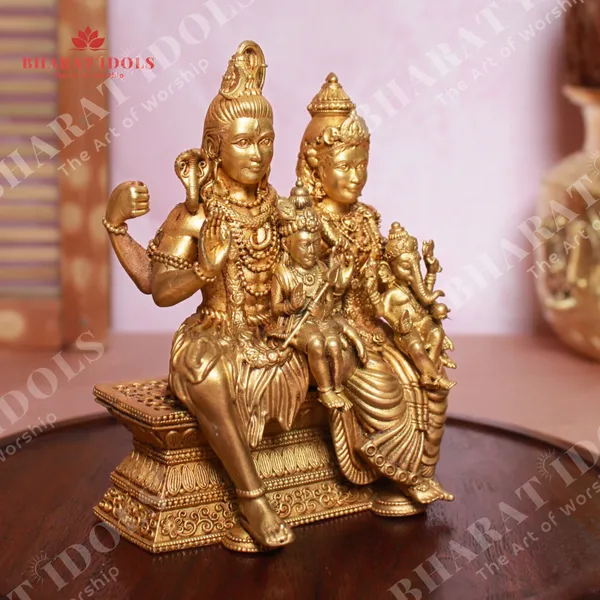 100%_Brass_Shiva-Shakti_Kutumbam_Idol