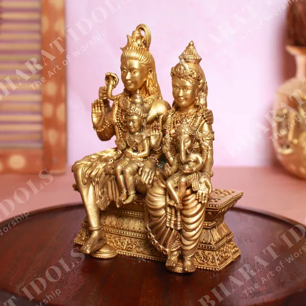 100%_Brass_Shiva-Shakti_Kutumbam_Idol