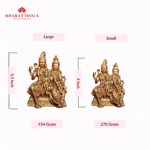 100%_Brass_Shiva-Shakti_Kutumbam_Idol
