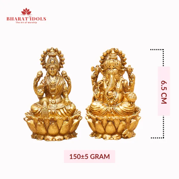 100%_Brass_Siddhivinayak_Ganesha_with_Vaibhav_Lakshmi_Duo