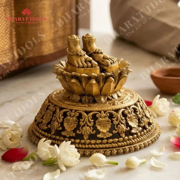 100%_Brass_Tirupati_Balaji_Charan_Paduka_Idol