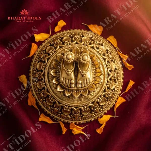100%_Brass_Tirupati_Balaji_Charan_Paduka_Idol