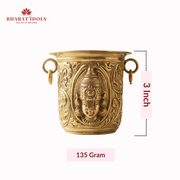 100%_Brass_Tirupati_Balaji_&_Lakshmi_Maa_Embossed_Glass_Idol