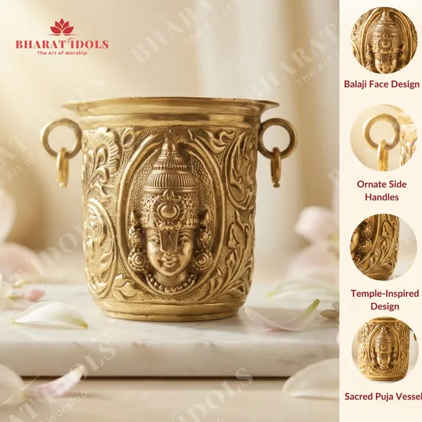 100%_Brass_Tirupati_Balaji_&_Lakshmi_Maa_Embossed_Glass_Idol